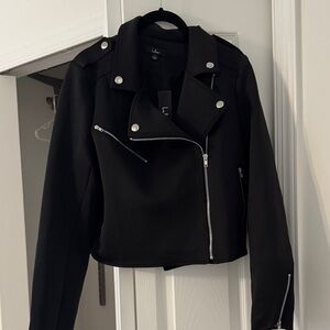Lulu's Black Ployester Jacket with Silver Accents